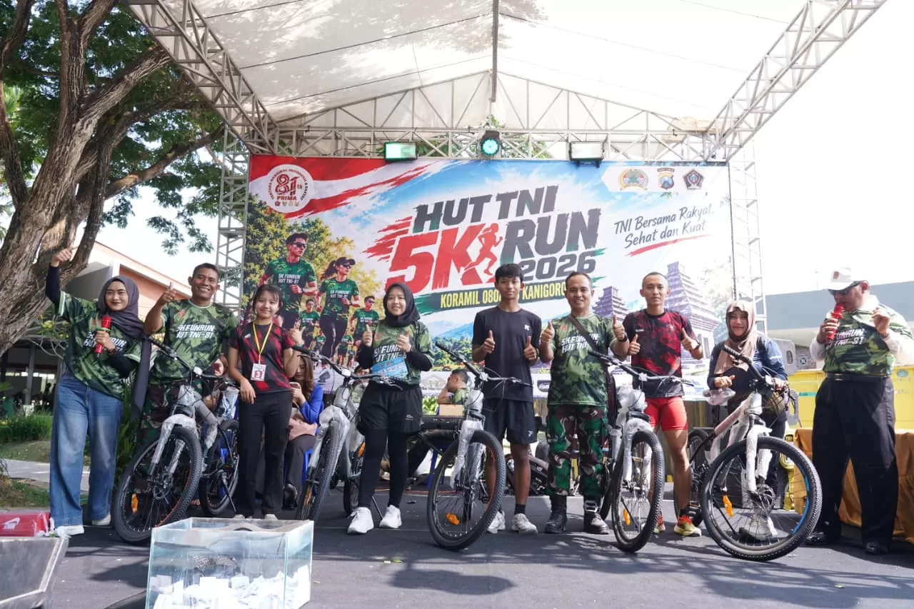 Koramil 0808/03 Kanigoro menggelar ajang olahraga Fun Run 5K