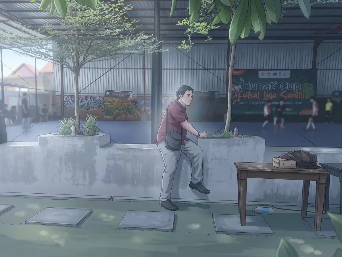 Ilustrasi seseorang yang sedang menyendiri