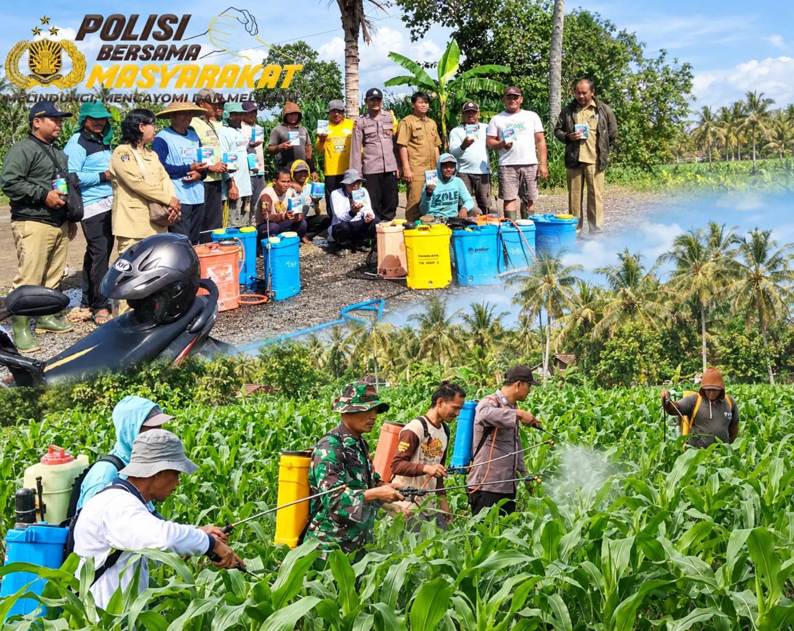 Bripka Arif Bangun Utama melaksanakan kegiatan sambang petani jagung di Desa Panggungrejo