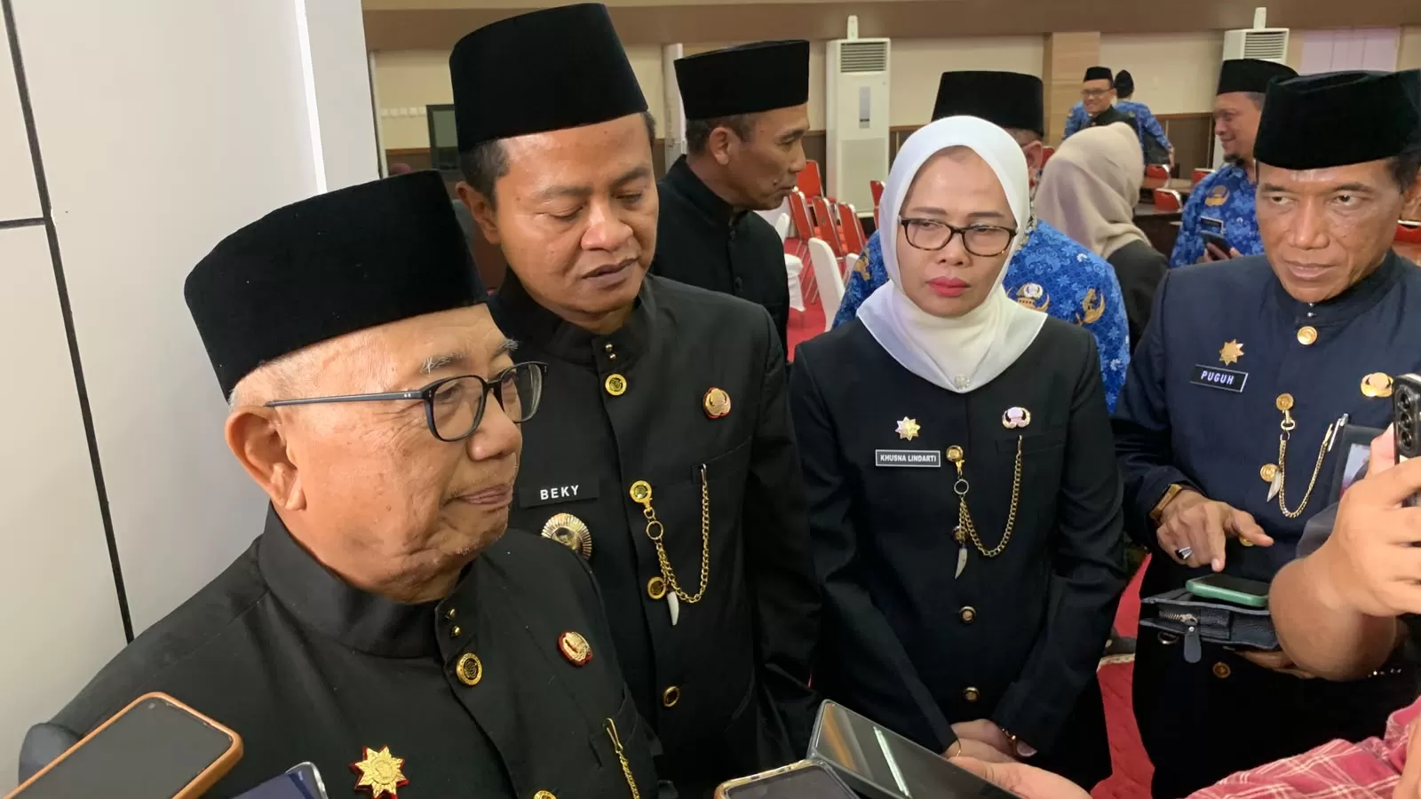 Dari kiri Bupati Blitar Rijanto, Wakil Bupati Beky dan Sekda Kabupaten Blitar