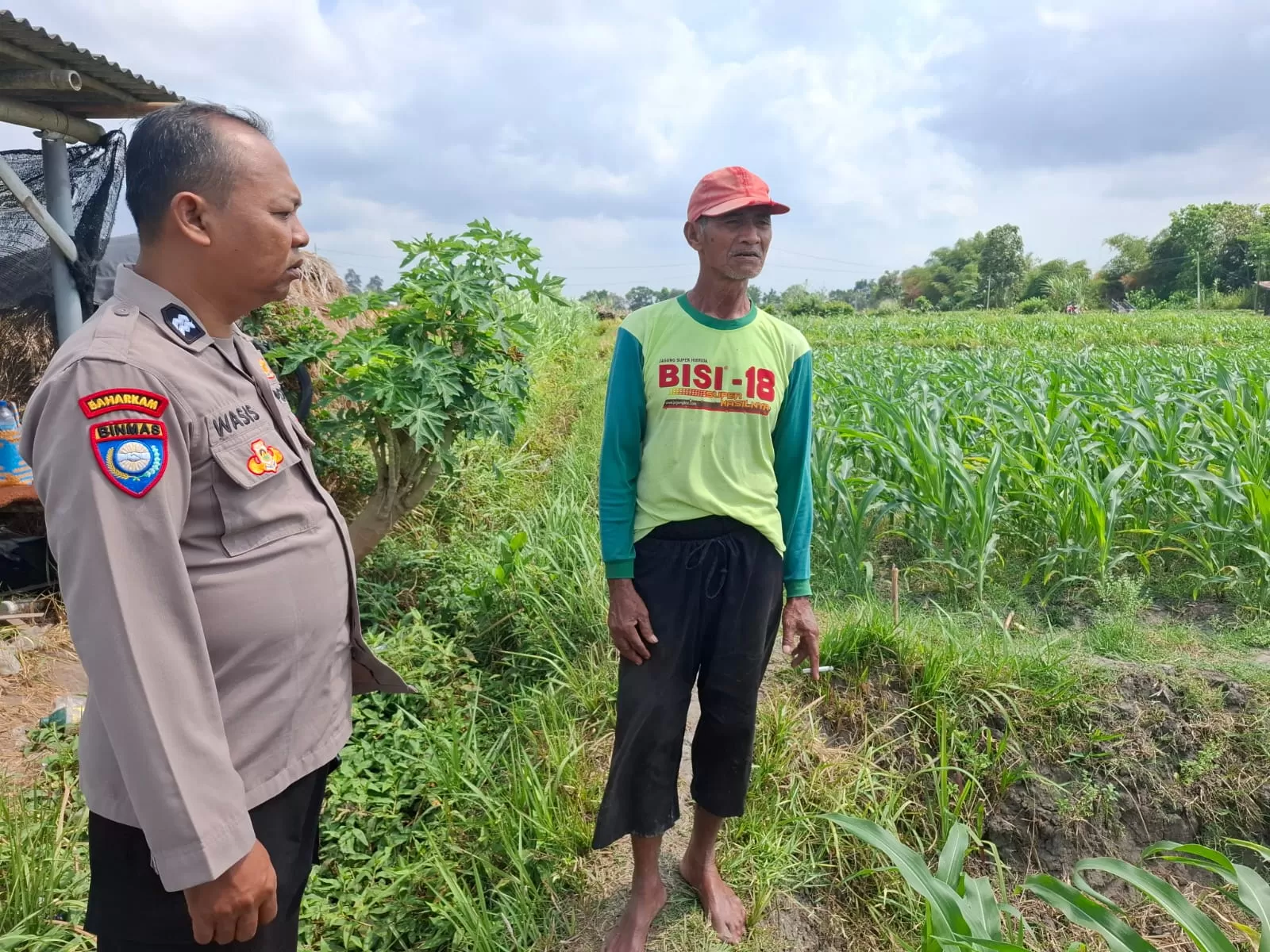 Polres Blitar Perkuat Sinergi dengan Petani Jagung di Desa Banggle
