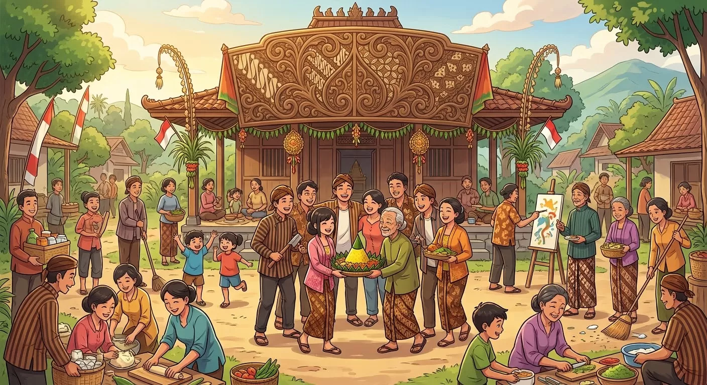 Ilustrasi nyawiji dalam masyarakat jawa