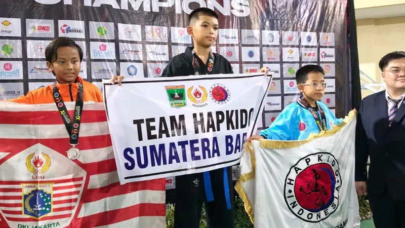 Kontingen Hapkido Sumbar mencatatkan prestasi di Kejuaraan Tingkat Nasional IX Senior&ndash;Junior dan Kejurnas Terbuka III Cadet&ndash;Junior Hapkido Indonesia 2026 di Lampung. (Foto: Istimewa)