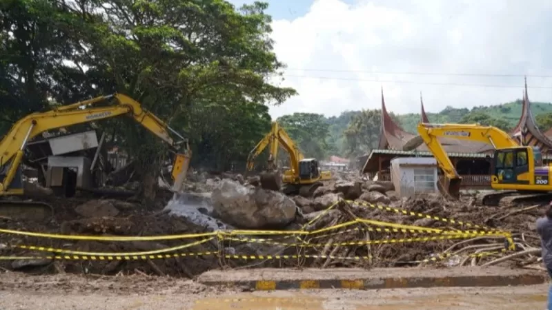 Penanganan bencana galodo Solok. (Foto: Kementerian PU)