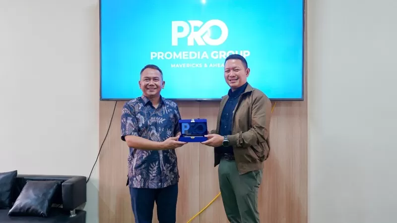 Kunjungan BRI ke kantor Promedia Group, Jumat (9/10/2026) untuk memperkuat kerja sama publikasi dan menjaga reputasi instansi. (Foto: Promedia)