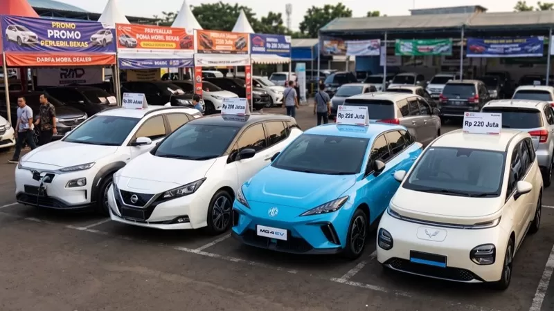 Ilustrasi Mobil Listrik Bekas (Foto: AI)