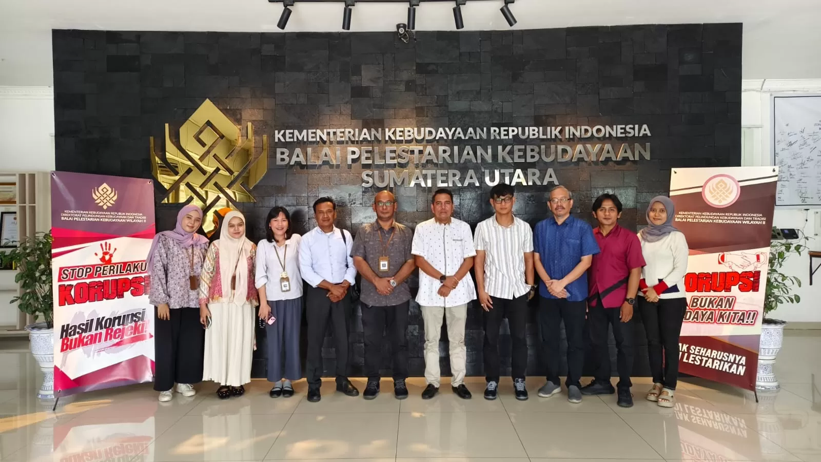 Foto bersama usai pertemuan balai pelestarian budaya Sumatera Utara.(Ist) 