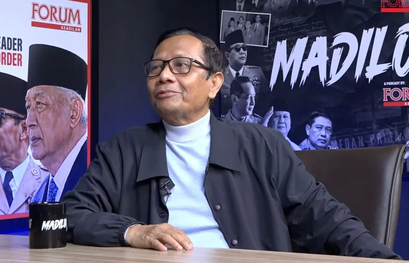 Foto: Prof. Mahfud MD saat menjadi narasumber dalam podcast Forum Keadilan TV pada 7 Oktober 2026.