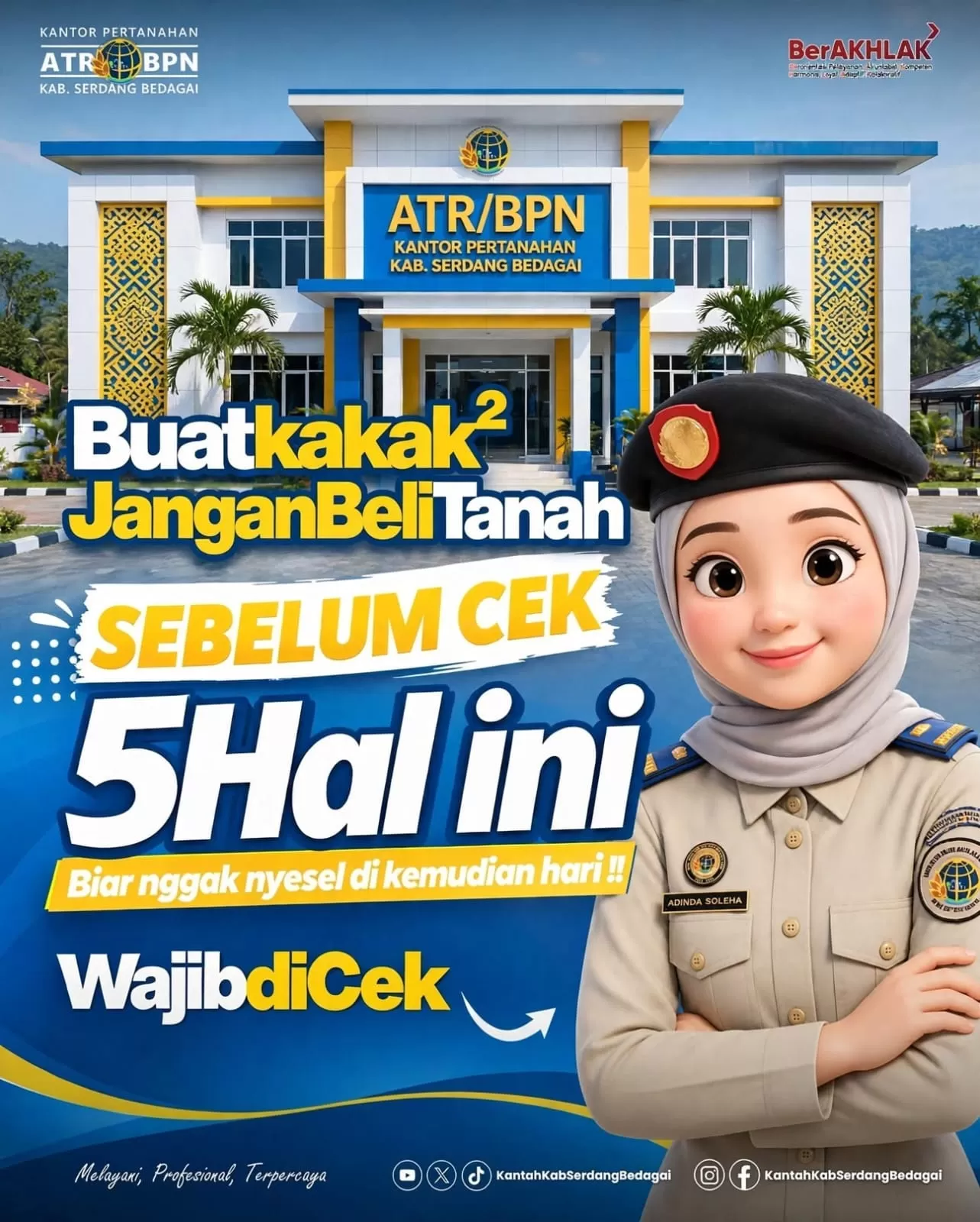 Kantah Serdang Bedagai Edukasi Masyarakat: 5 Hal Wajib di Cek Sebelum Membeli Tanah.(foto/Ist)  (Lie/Promedia)