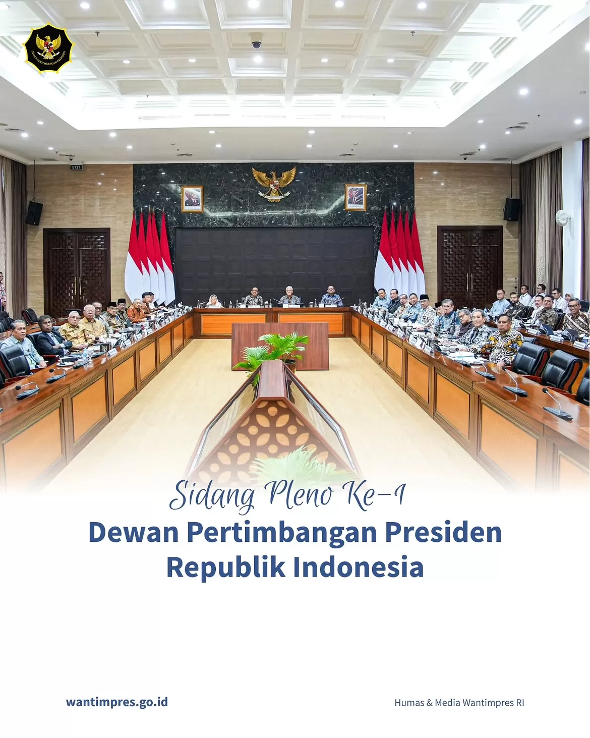 Sidang Pleno Perdana, Wantimpres RI Periode 2026&ndash;2029 Siap Berikan Nasihat Berkualitas kepada Presiden.(foto/Watimpres  RI)  (Sidang Pleno Perdana, Wantimpres RI Periode 2026&ndash;2029 Siap Berikan Nasihat Berkualitas kepada Presiden)