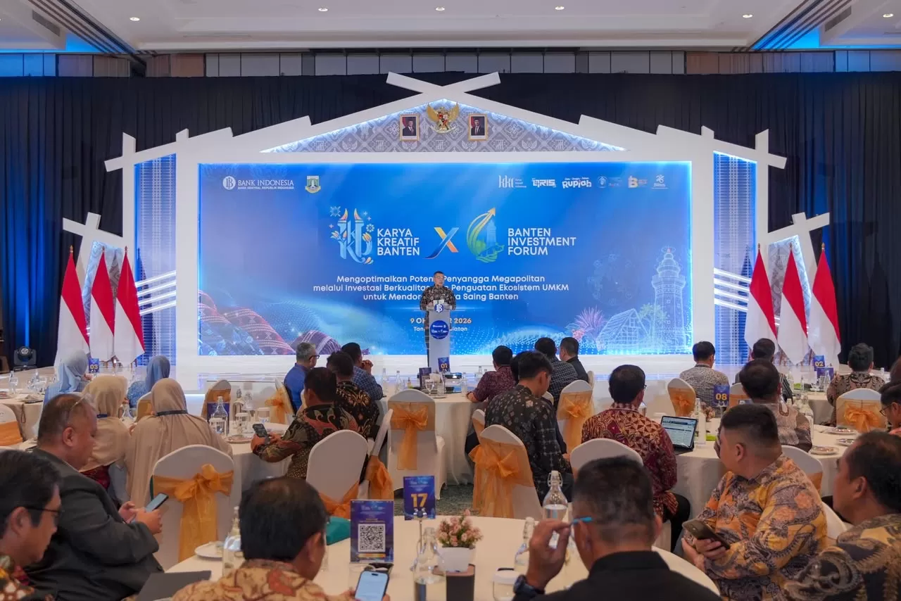 Bicara dalam Banten Investment Forum 2026, Wamen ATR/Waka BPN: Kepastian Pertanahan dan Tata Ruang Jadi Fondasi Investasi.(foto/Ist)  (Lie/Promedia)