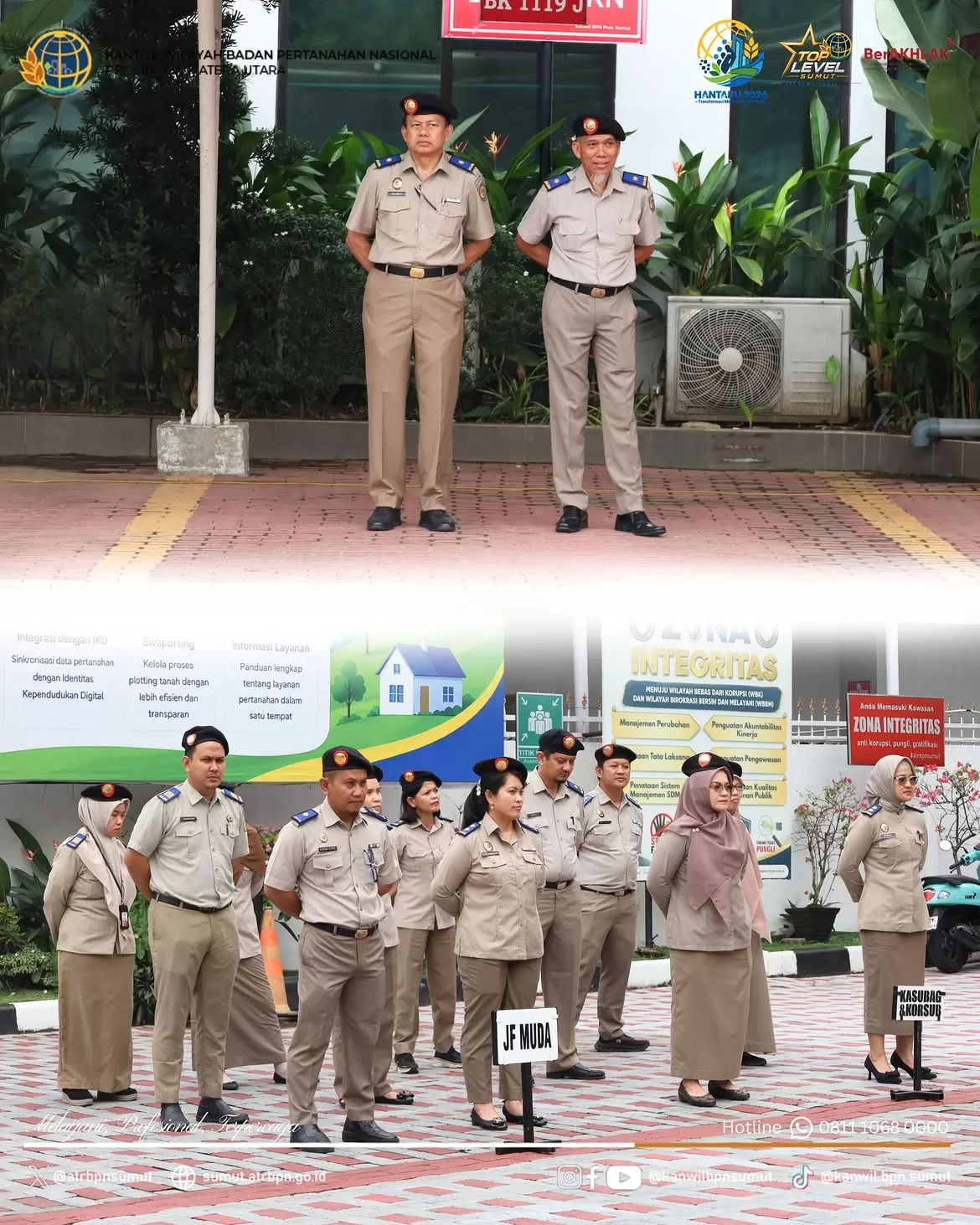 Kantor Wilayah Badan Pertanahan Nasional Provinsi Sumatera Utara melaksanakan apel pagi rutin pada Senin, 12 Oktober 2026. (Lie/Promedia)