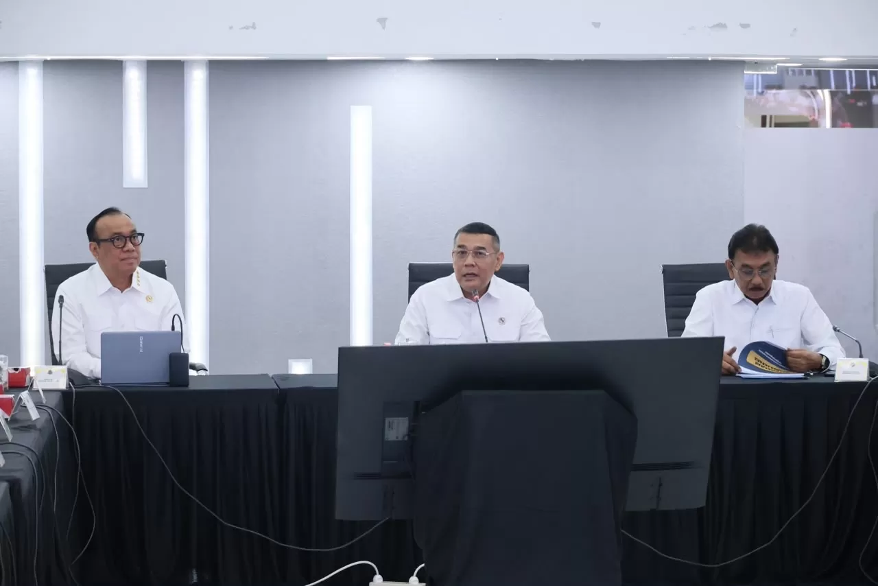 Kementerian Agraria dan Tata Ruang/Badan Pertanahan Nasional (ATR/BPN) menggelar Rapat Tindak Lanjut Pembentukan Badan Reforma Agraria Nasional (BRAN) pada Rabu (14/10/2026), di Aula Prona Kementerian (Lie/Promedia)