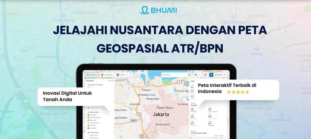 Mengenal Bhumi ATR/BPN, Cara Menelusuri Informasi Pertanahan Lewat Peta Digital (Lie/Atr/Bpn)