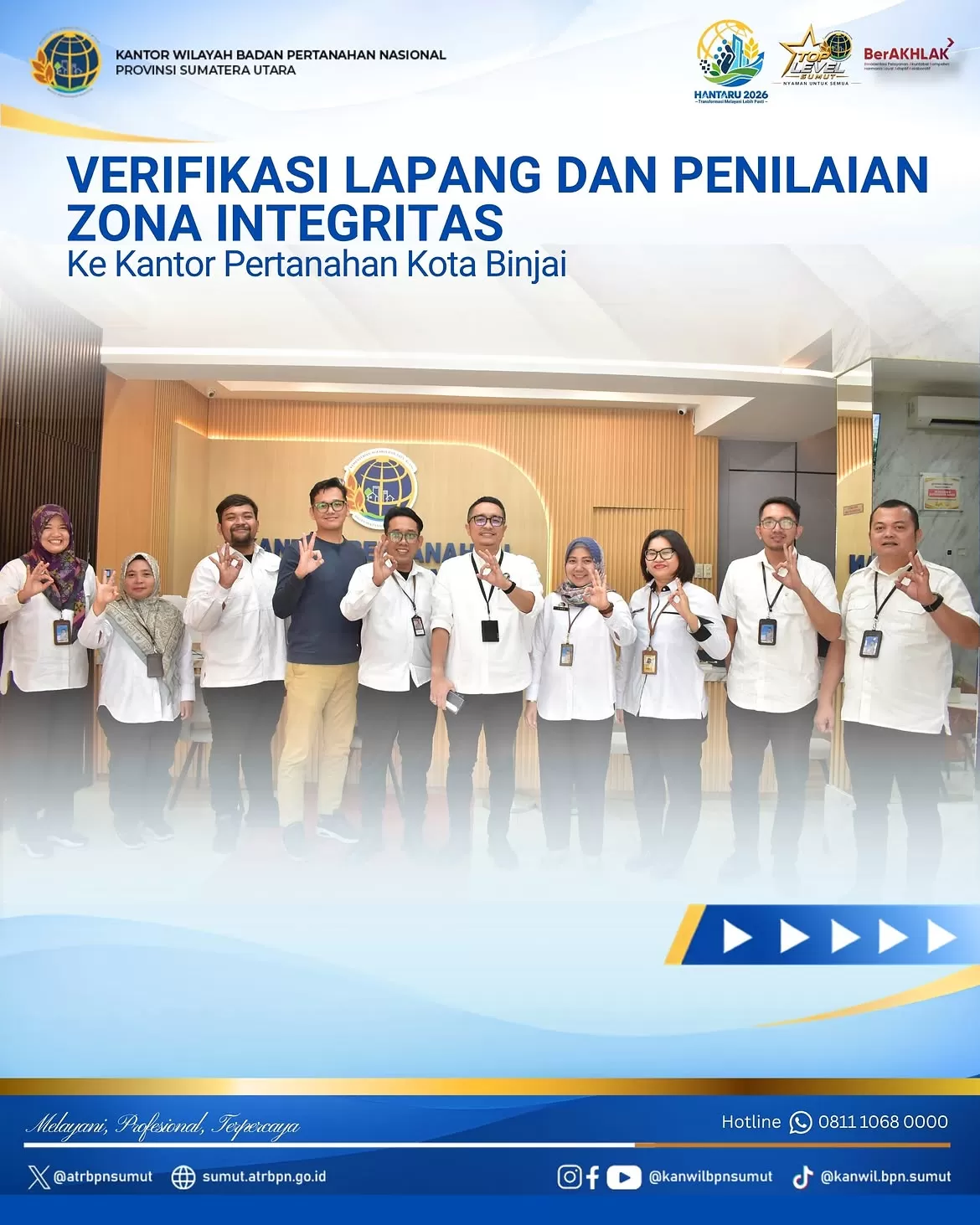 Verifikasi lapangan zona integritas.  (Lie/ATR/BPN)