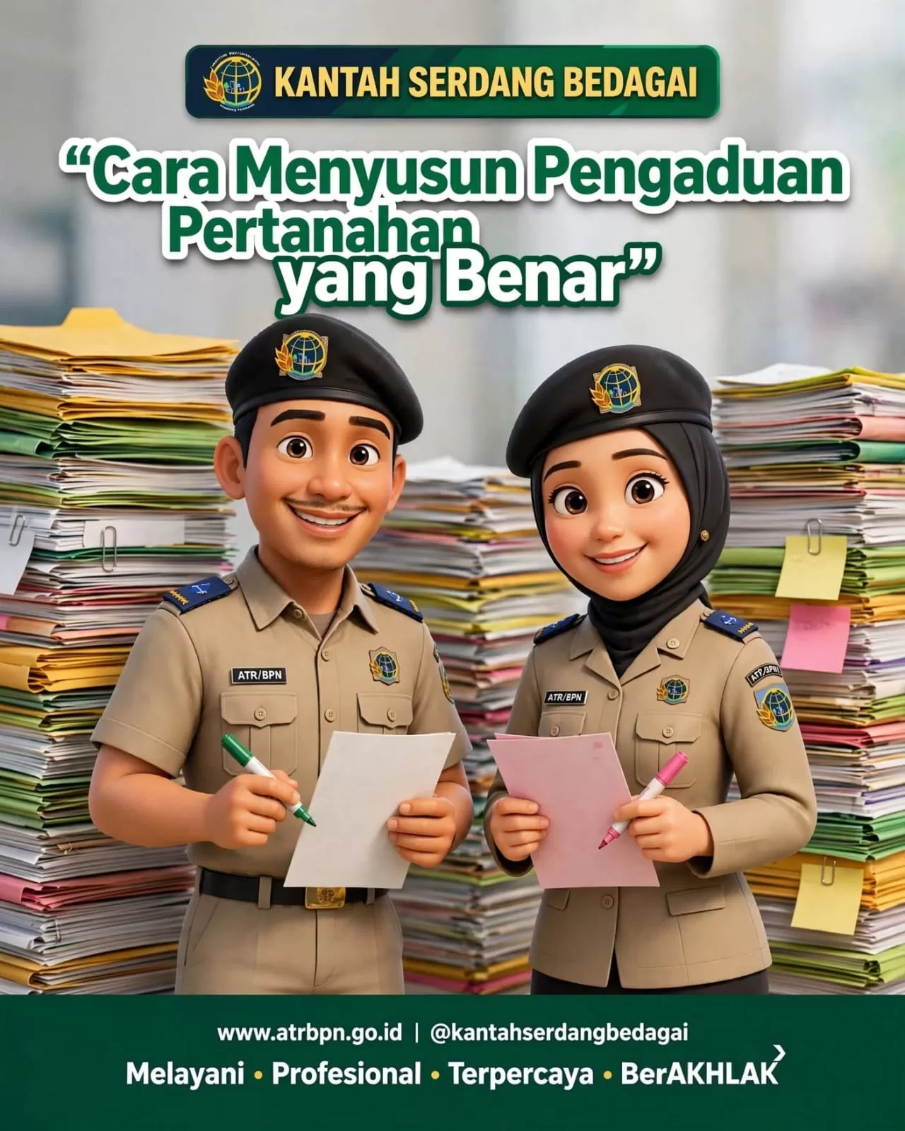 Kantah Serdang Bedagai Imbau Masyarakat Susun Pengaduan Pertanahan Secara Benar Agar Cepat Ditindaklanjuti (Lie/ATR/BPN)