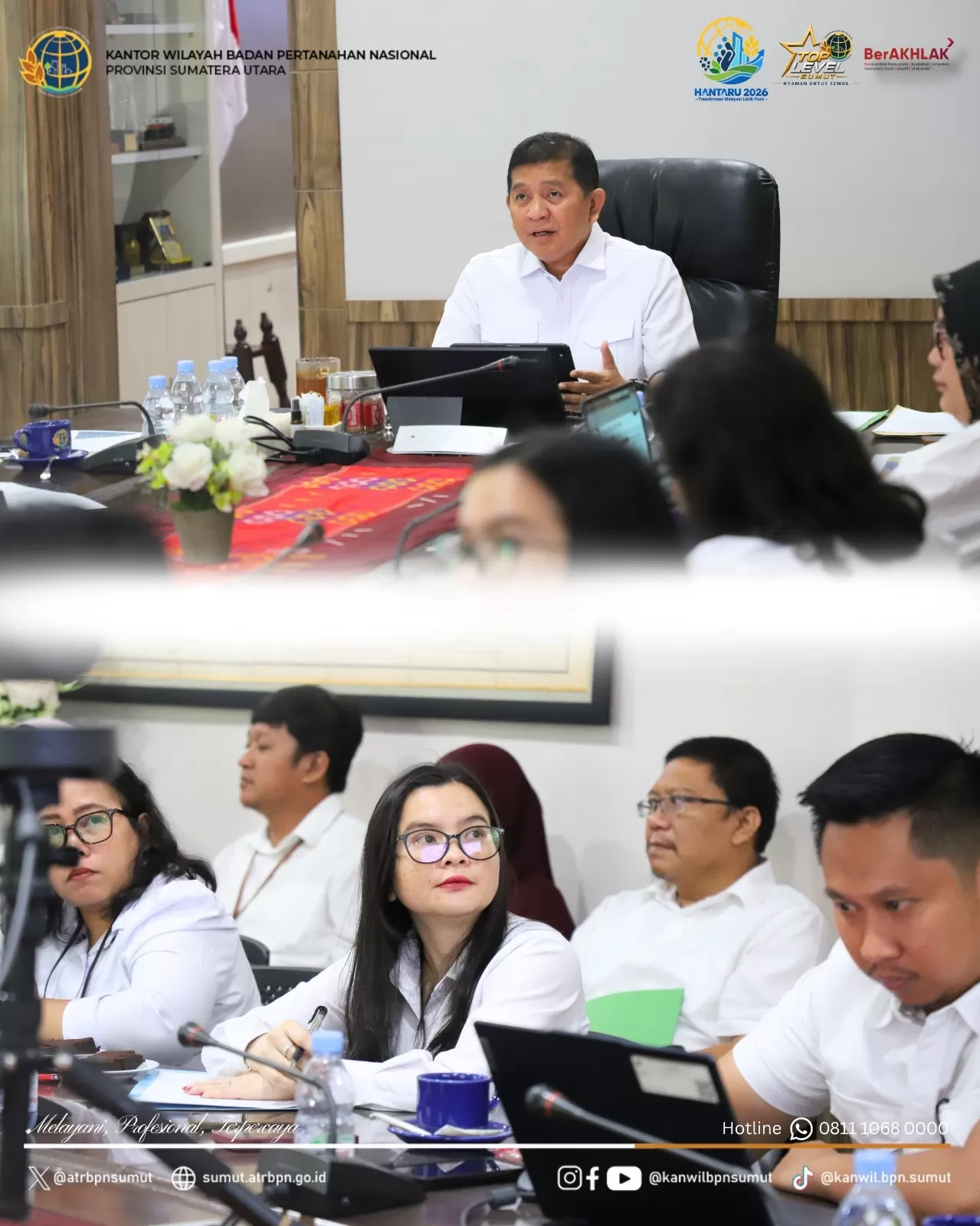 Kantor Wilayah Badan Pertanahan Nasional Provinsi Sumatera Utara telah melaksanakan kegiatan Monitoring, Evaluasi, dan Pembinaan Kinerja Triwulan III secara daring bersama Kementerian Agraria dan Tata (Lie/Promedia)