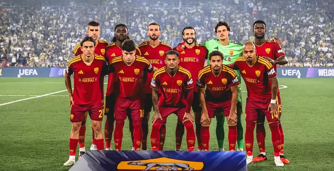 AS ROMA - Para pemain AS Roma berfoto jelang pertandingan mereka di Serie A Italia.