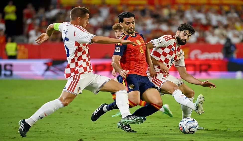 Duel Pemain Timnas Spanyol dan Kroasia di UEFA Nations League pada Rabu (7/10/2026) dini hari.