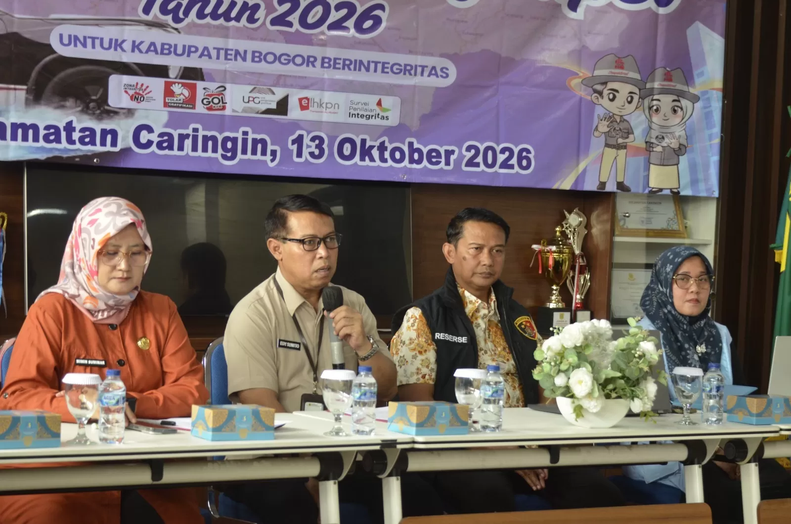 Inspektorat Kabupaten Bogor Perluas Roadshow Antikorupsi hingga Desa, Kecamatan Caringin Jadi Sasaran