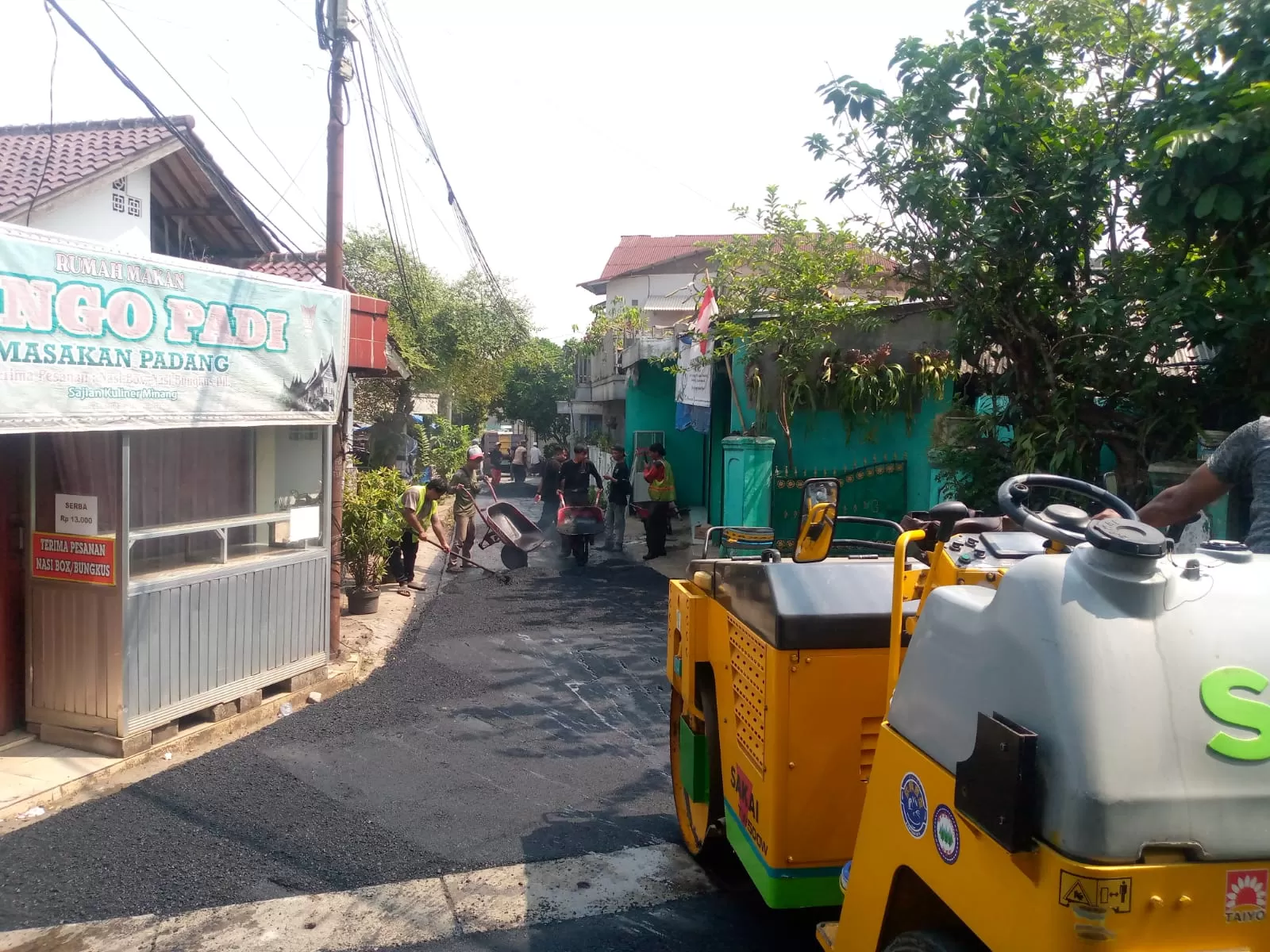 Bankeu Rp550 Juta, Desa Sanja Bangun Jalan Hotmix 790 Meter: Ricky Ananda/Mahatva.id