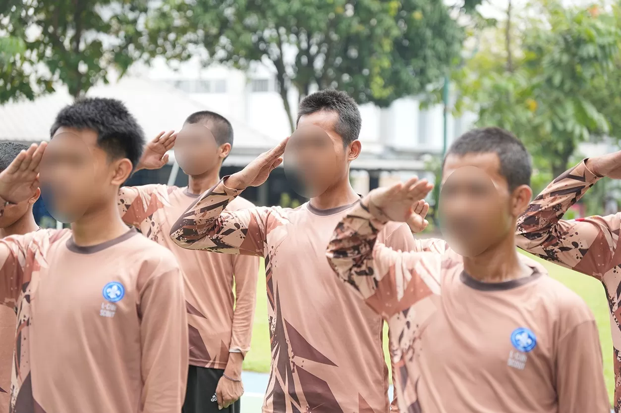 Latihan Pramuka di Lapas Cibinong Tanamkan Disiplin dan Tanggung Jawab
