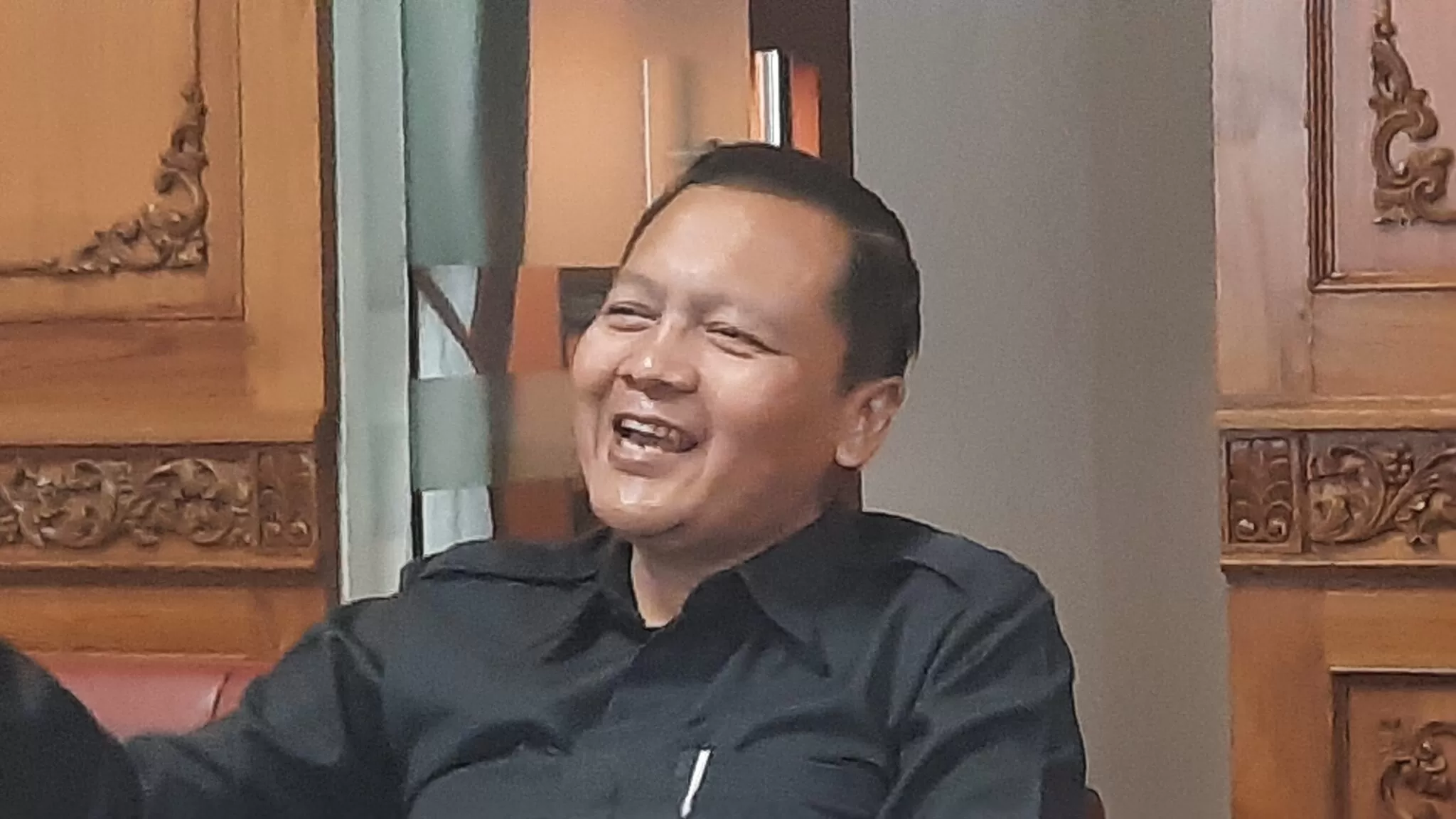Ketua DPRD Sleman Y. Gustan Ganda saat ditemui, Rabu (7/10/2026) (Husain)