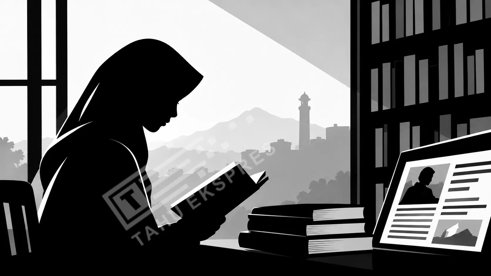 Ilustrasi Siluet Soal Literasi (Foto : Tahu Ekspres) 