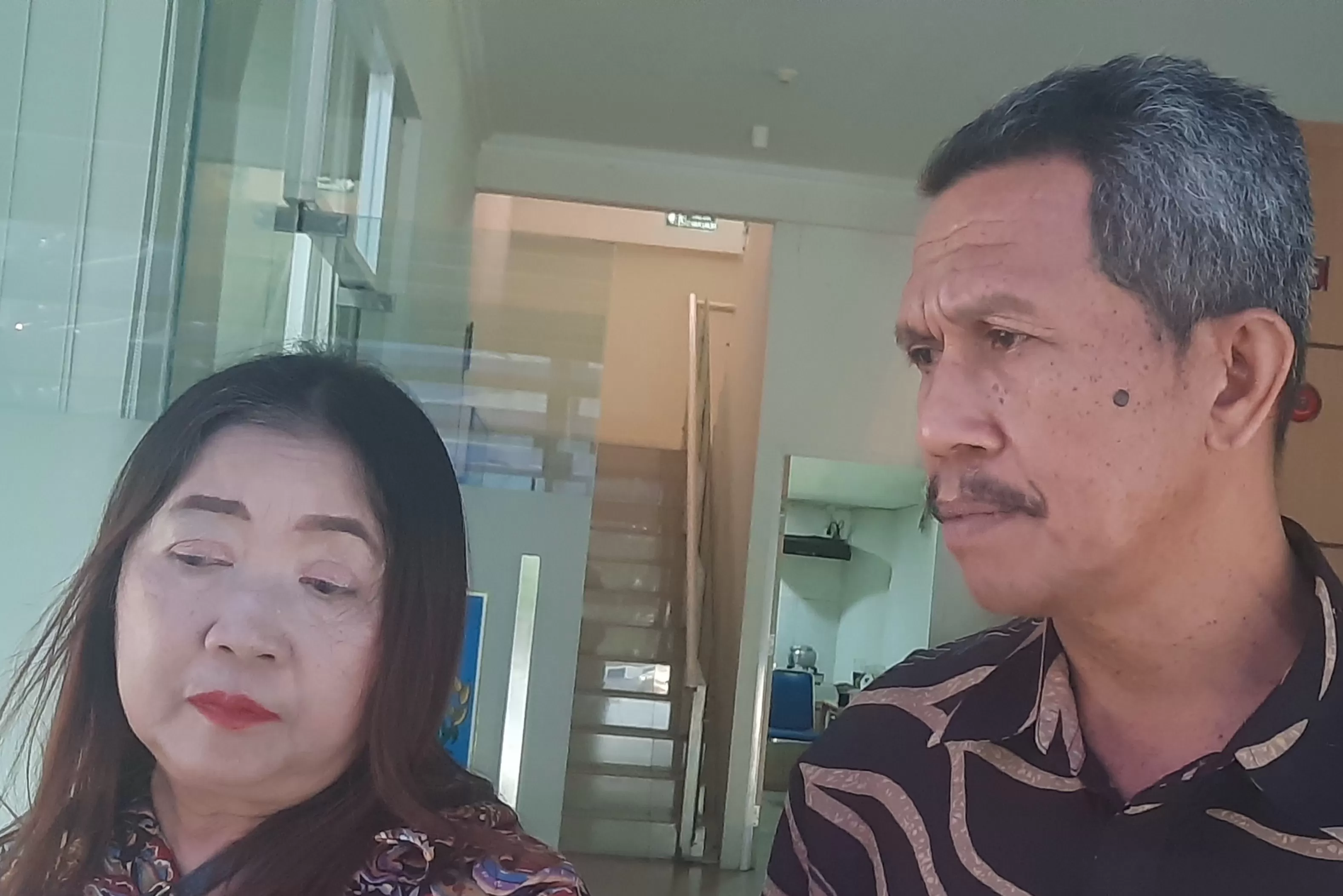 Halimah Ginting dan Safiudin, pengacara BM, istri pelaku pemerkosaan di Ponpes Ash-Sholihah, Jonggrangan, Mlati, Sleman, DIY.