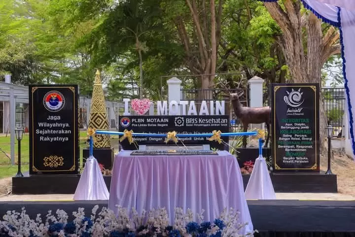 Ket: Peresmian Taman Budaya Gotong Royong di PLBN Motaain, Kabupaten Belu, NTT. (foto: MT)
