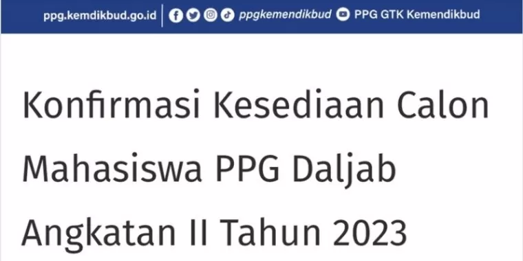 PPG Daljab Angkatan II Tahun 2023, Calon Mahasiswa Segera Cek SIMPKB ...