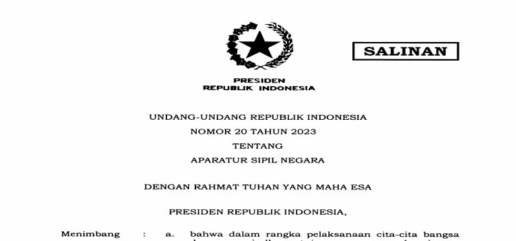 Inilah Kode Etik Dan Kode Perilaku Pegawai Asn Yang Diatur Dalam Uu Nomor 20 Tahun 2023 Melintas 5481