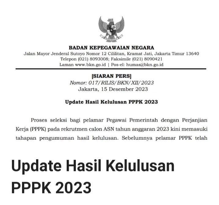 Informasi PPPK Guru Dari BKN, Cek Kelulusan Serta Ada Syarat Yang Harus ...