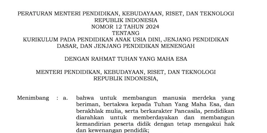 Penjelasan Umum: Struktur Kurikulum Merdeka Untuk Sekolah Dasar ...