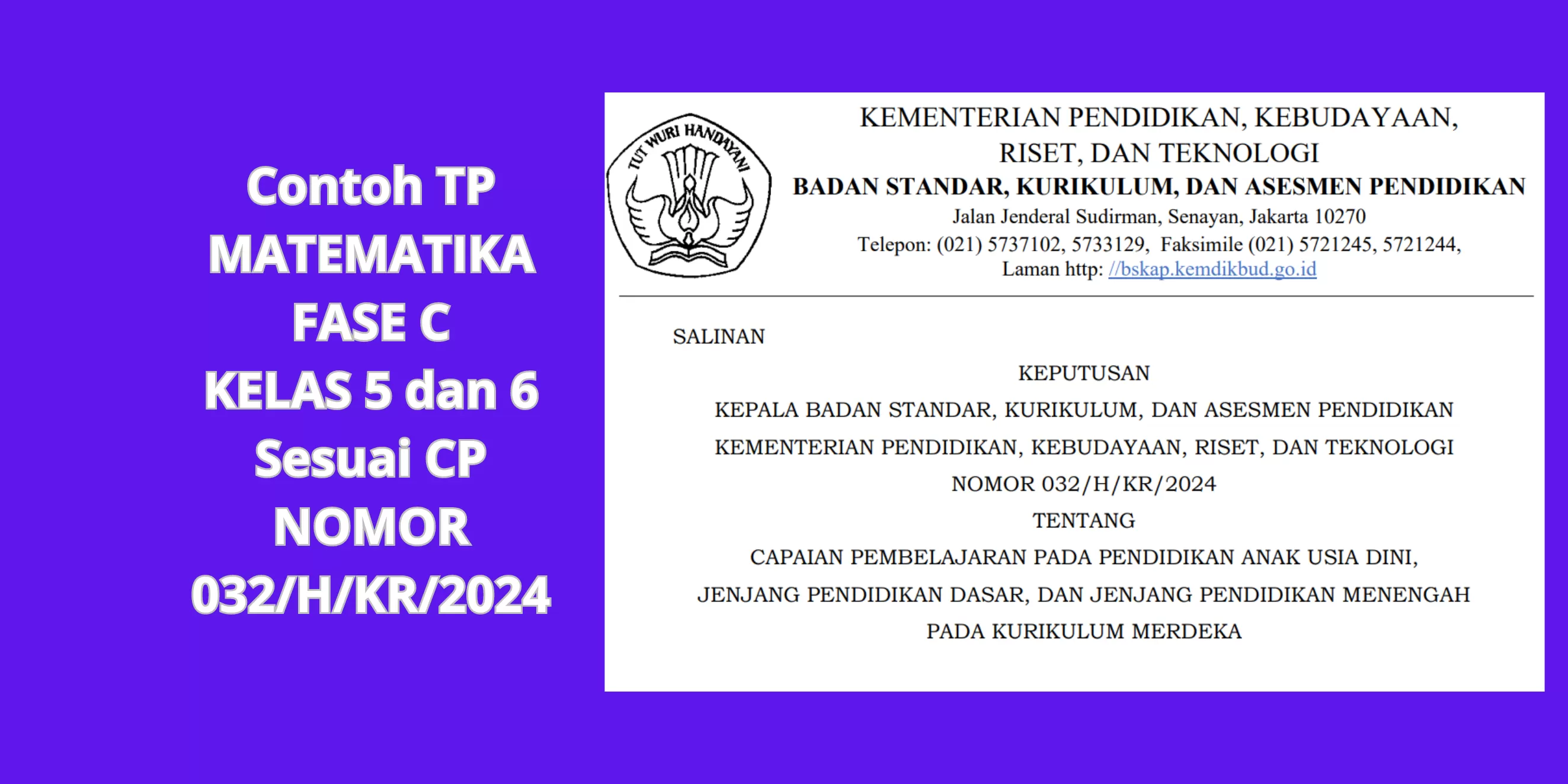 Contoh Tujuan Pembelajaran Matematika Fase C Kelas 5 Dan 6 Yang Sesuai ...