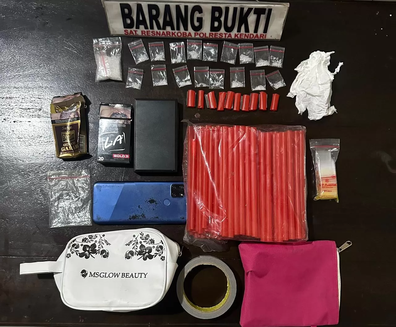 Barang Bukti Narkotika jenis Sabu