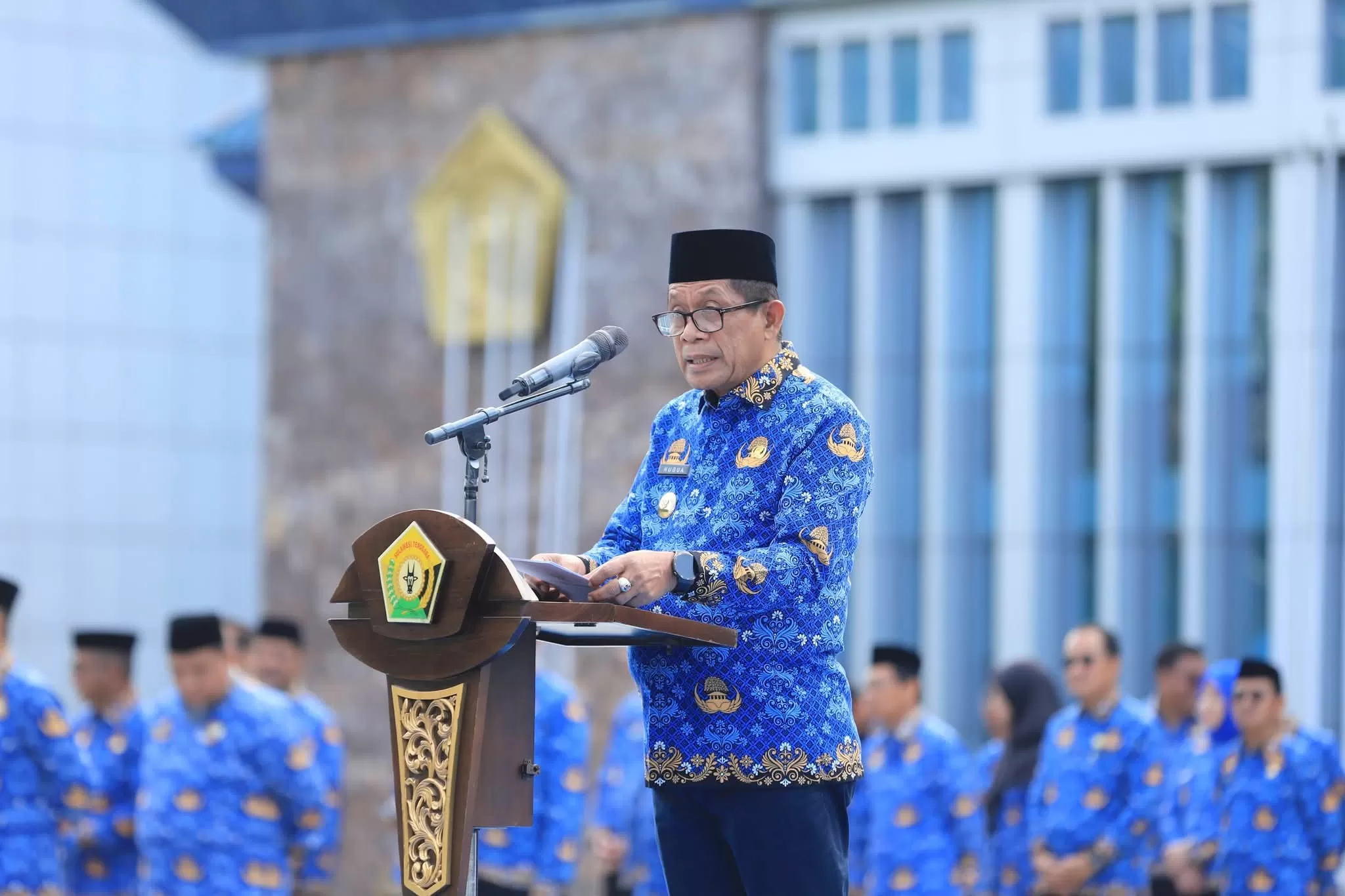 Wagub Sultra saat memimpin upacara hari kebangkitan nasional