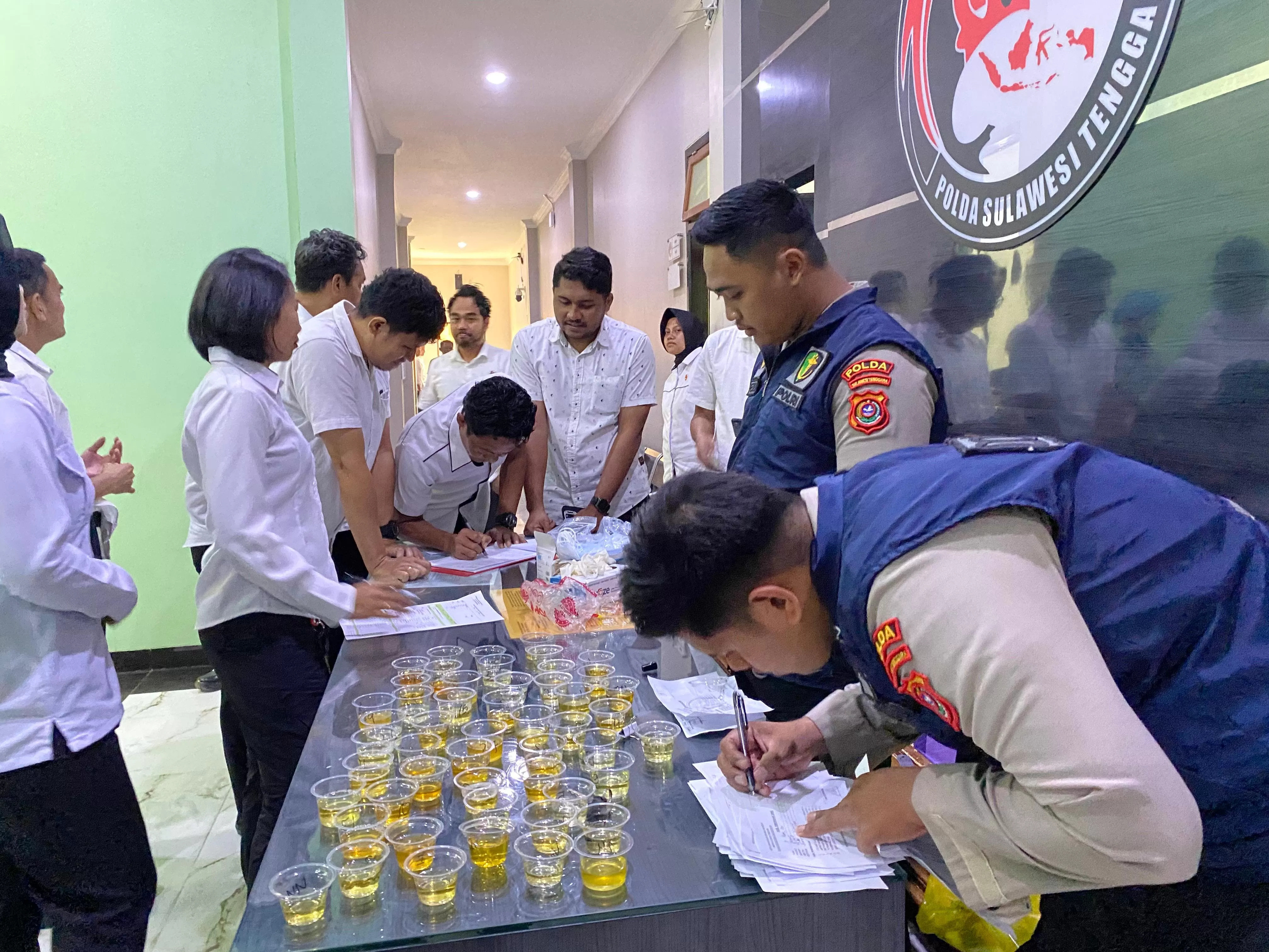 Ditresnarkoba Polda Sultra Laksanakan Tes Urine Personel secara dadakan