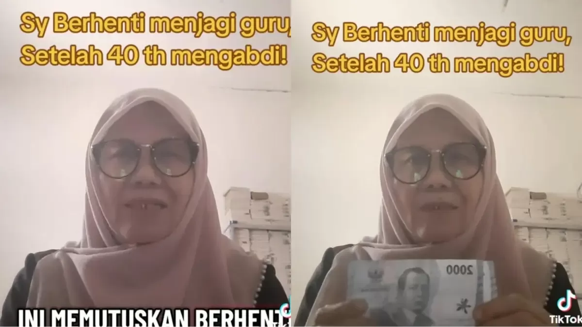 Bu Ijah, Guru Honorer yang memilih berhenti setelah mengabdi 40 tahun lamanya.