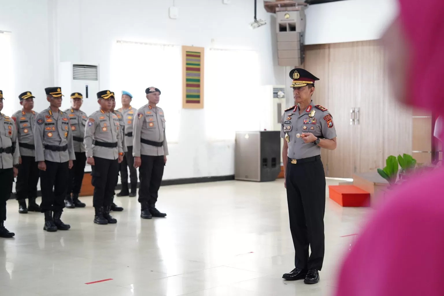 Prosesi Kenaikan pangkat Kapolda Sultra menjadi Irjen Himawan Bayu Aji