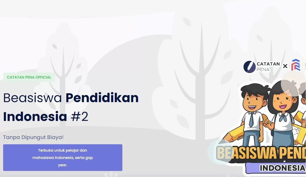 Daftar Segera! Beasiswa Pendidikan Indonesia Catatan Pena X Ruang ...