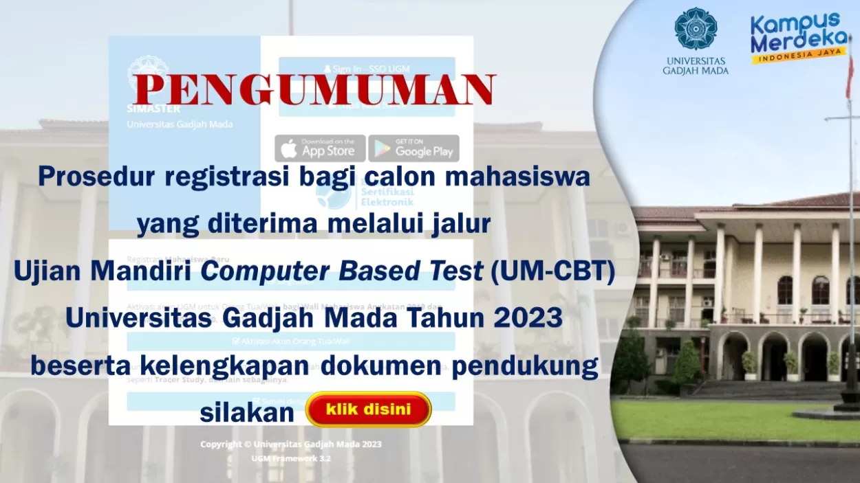 MULAI 15 JULI 2023! Registrasi Ulang Bagi Mahasiswa Baru UGM Yang Lolos ...