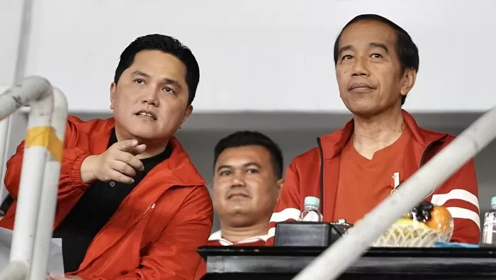 Erick Thohir dan Presiden Joko Widodo (Jokowi). Foto: Detik.com