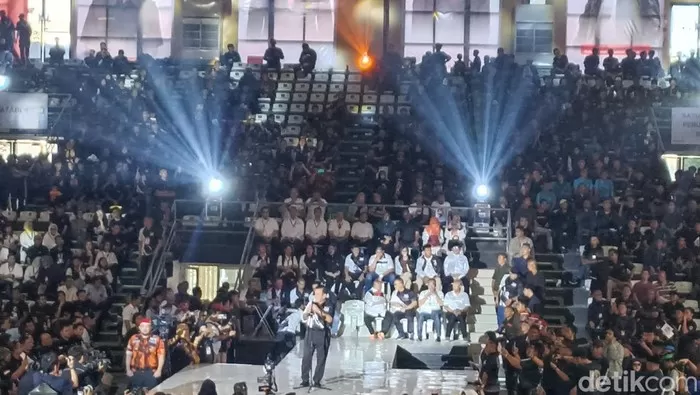 Ketua Majelis Pimpinan Nasional (MPN) Pemuda Pancasila (PP) Japto Soelistyo Soerjosoemarno di Basket Hall GBK. Foto: Detik.com