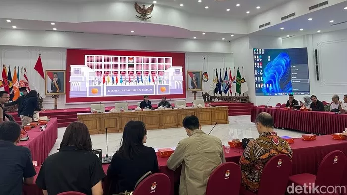 Rapat KPU bersama timses masing-masing paslon. Foto: Detik.com