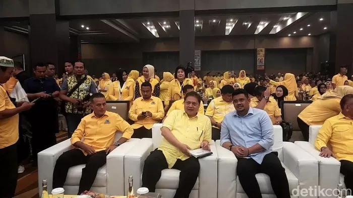 Airlangga Hartarto dan Bobby Nasution. Foto: Detik.com