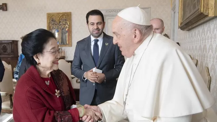 Megawati Soekarnoputri dan Paus Fransiskus. Foto: Detik.com