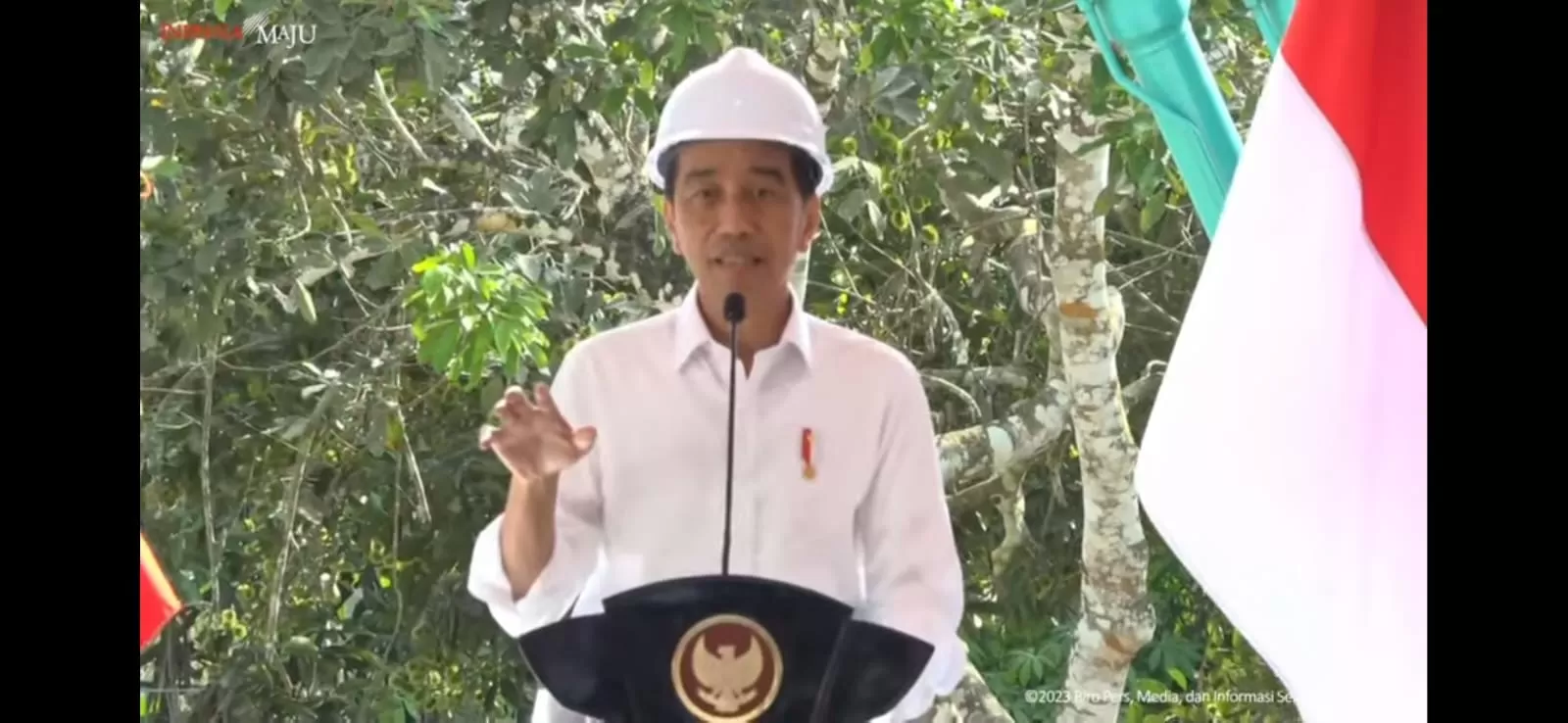 Presiden Jokowi meresmikan pembangunan gedung KODIM di IKN (Foto: Tangkapan layar).