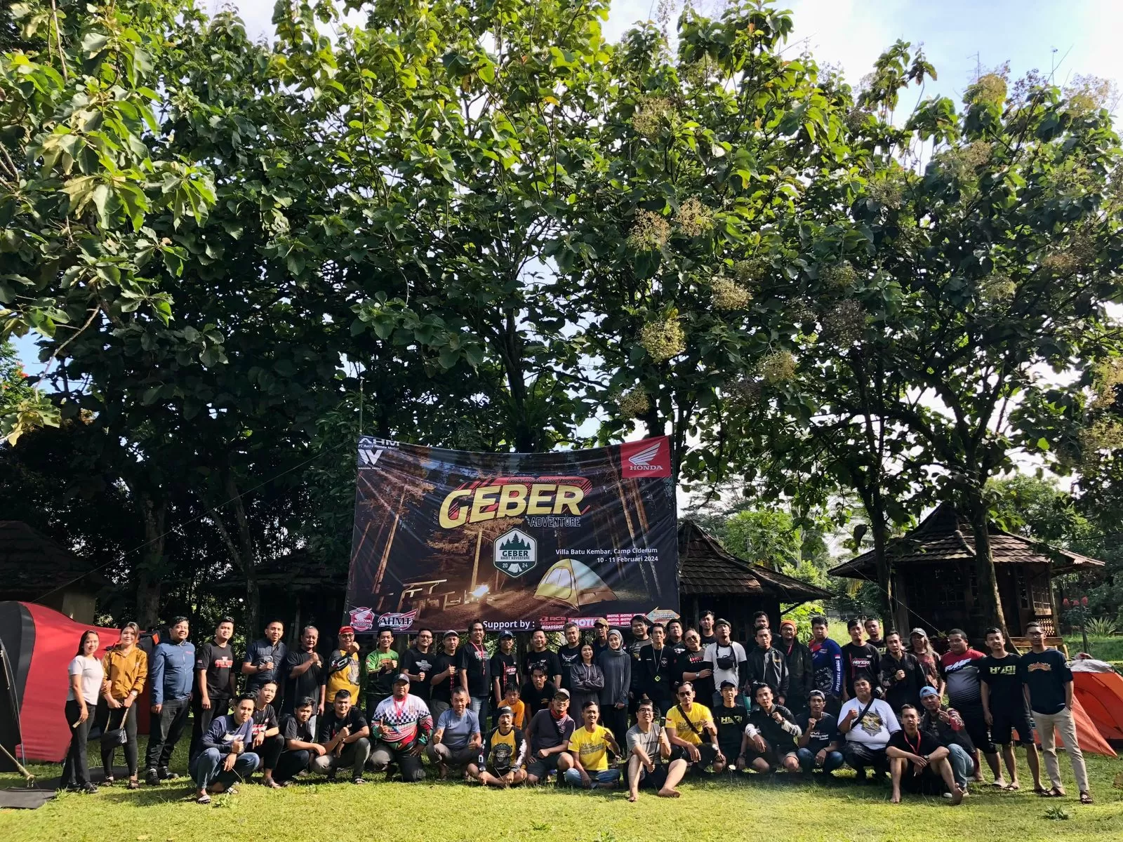 Klub Motor Honda di acara GEBER &lsquo;Ngemping Bersama&rsquo; AHMT didukung oleh PT WMS.