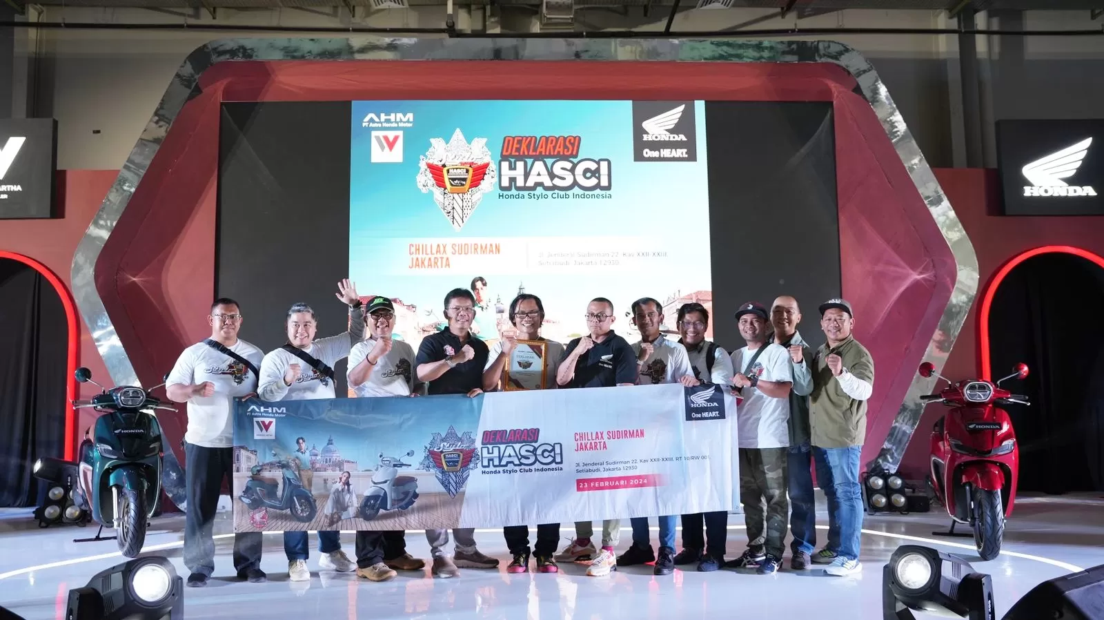 Wahana Makmur Sejati dukung pembentukan klub motor Honda Stylo 160.